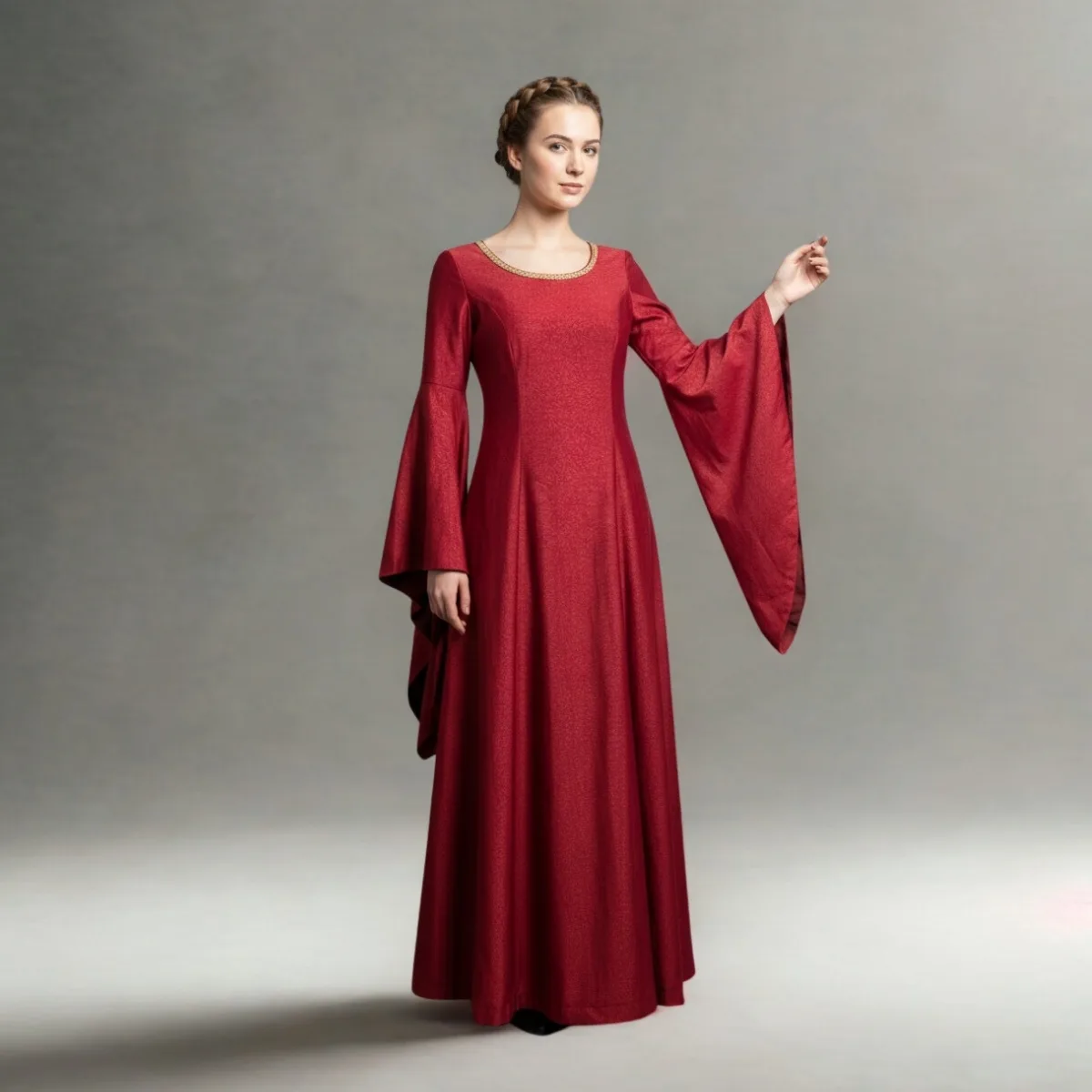 Red lady of the castle (medieval-period costume)