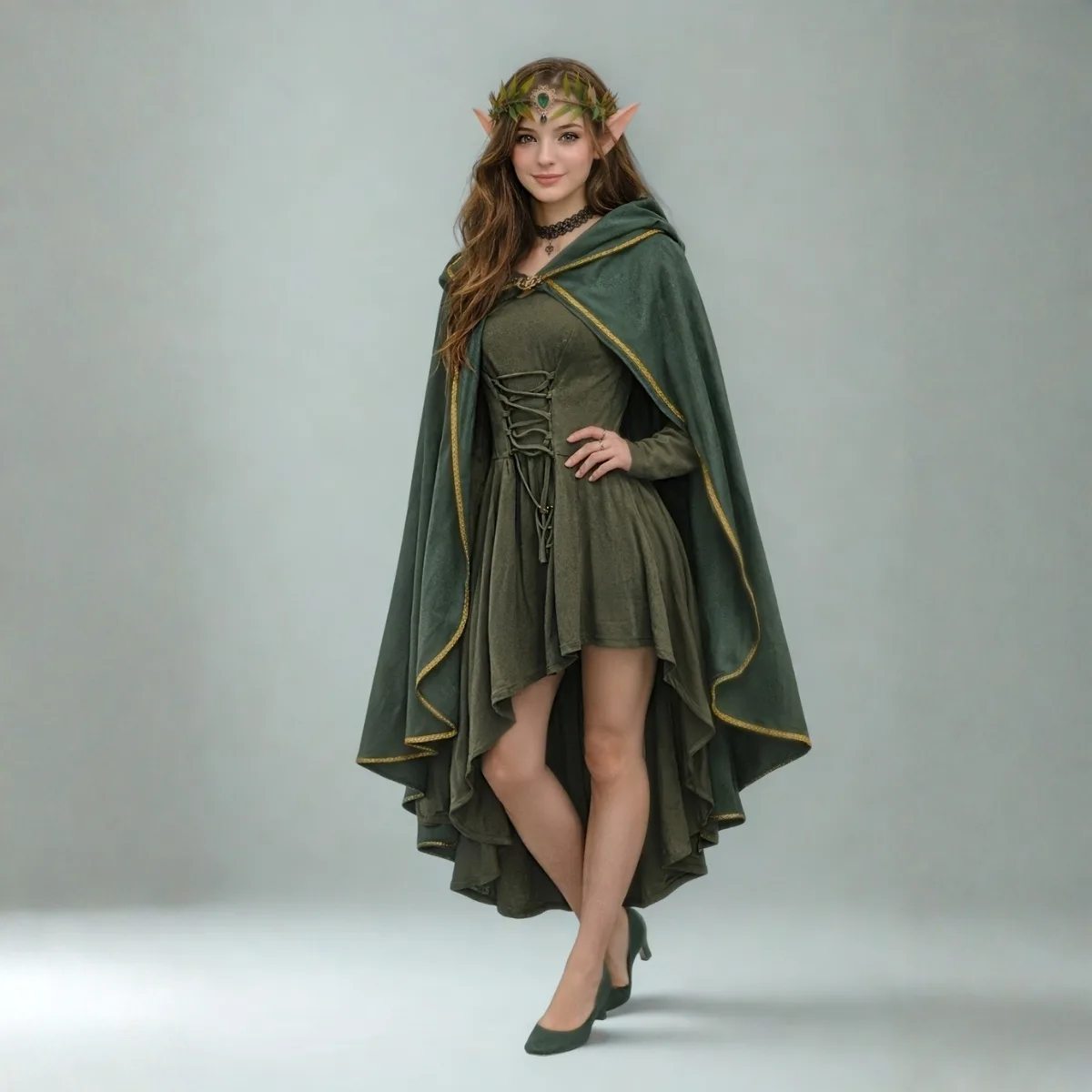 Forest elven queen costume