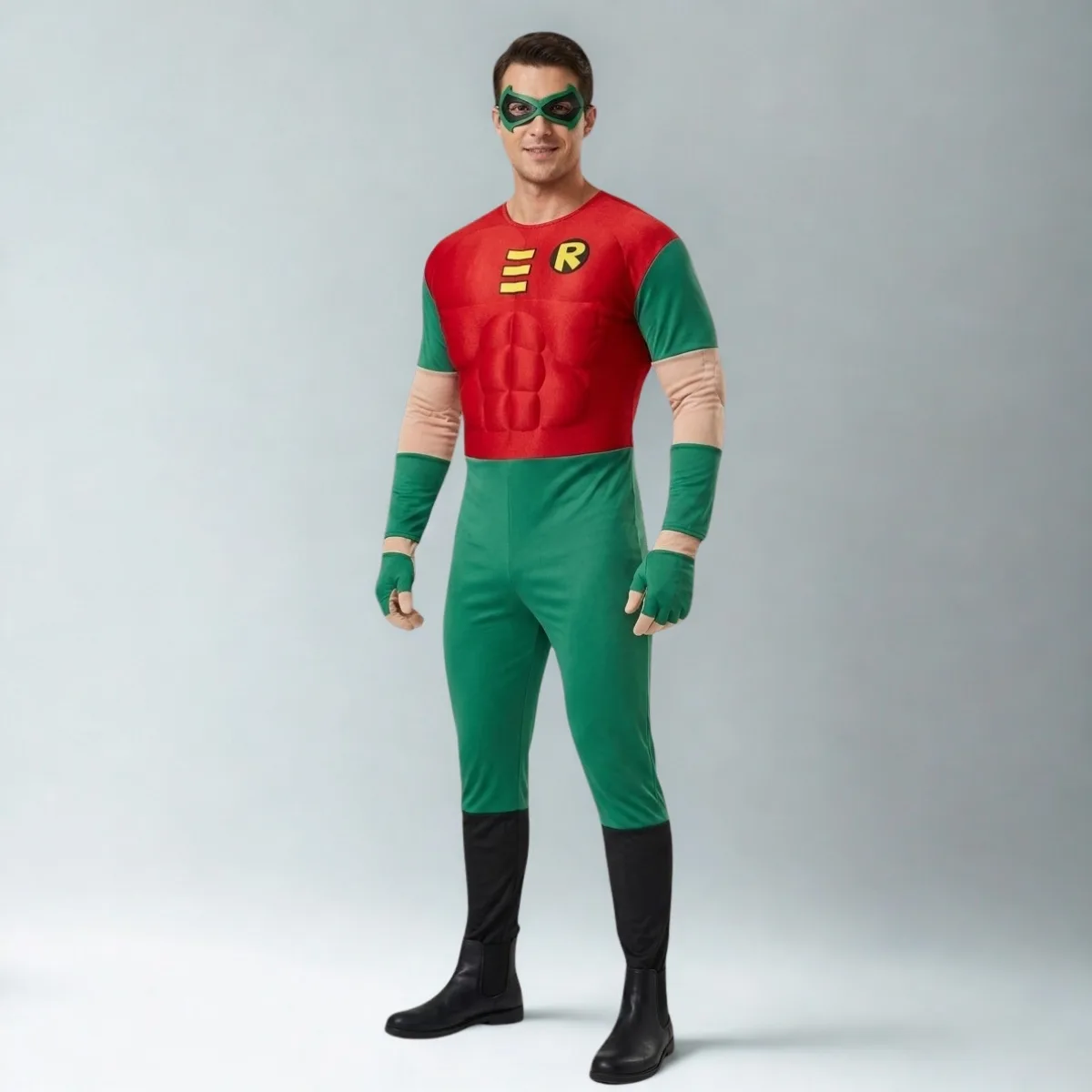 Robin-style superhero costume