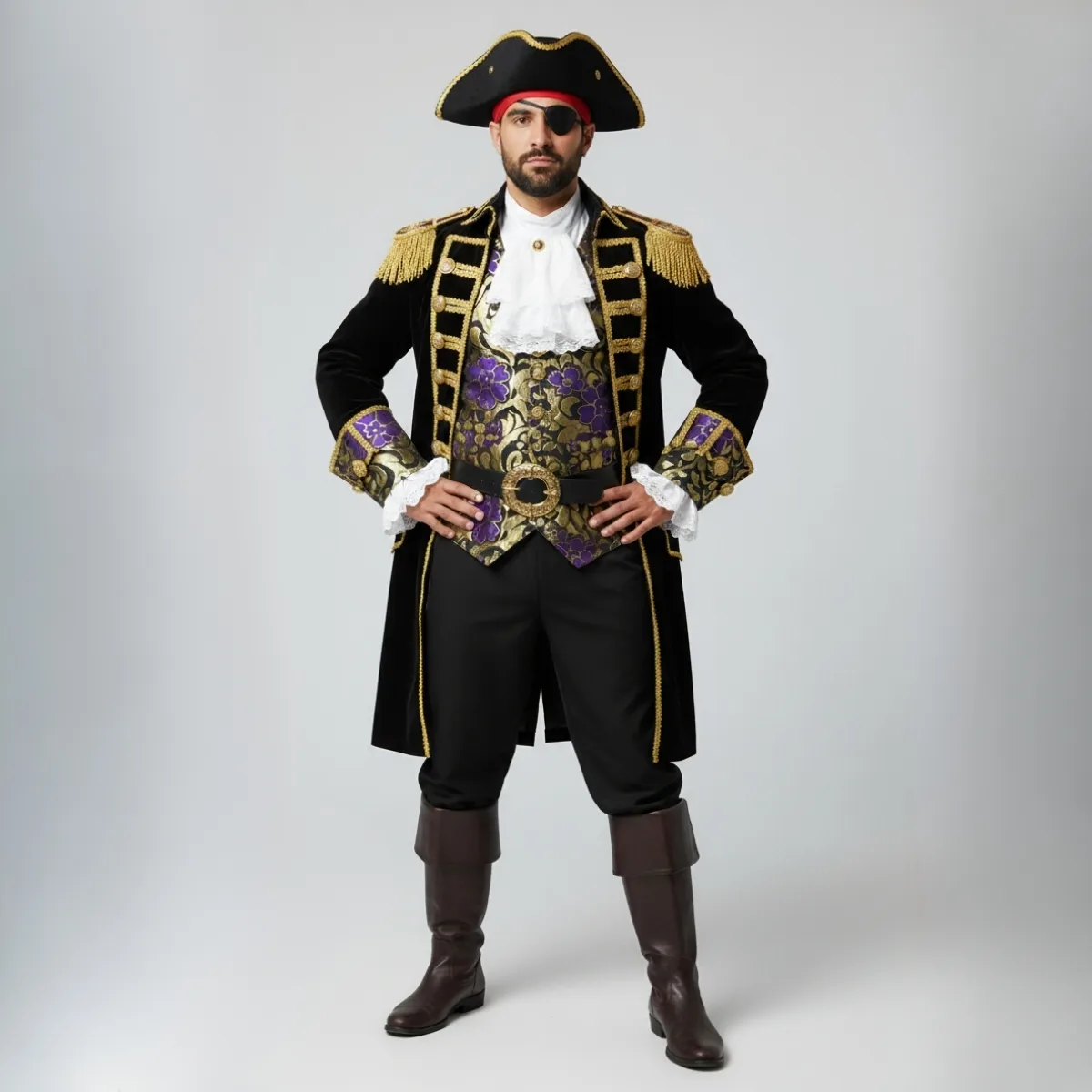 Luxurious pirate captain costume