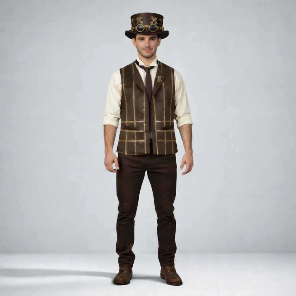 Steampunk-style adventurer
