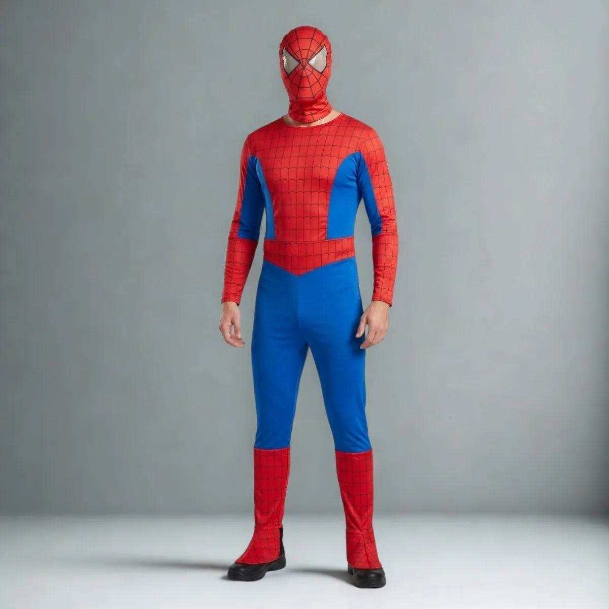 Spider-Man-type superhero costume