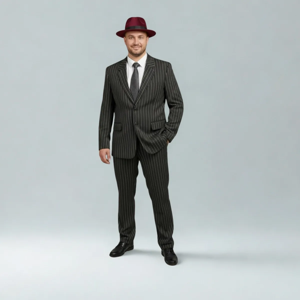 Retro Pinstripe Mobster