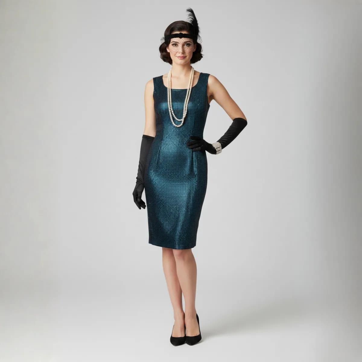 Retro dress — Sapphire elegance